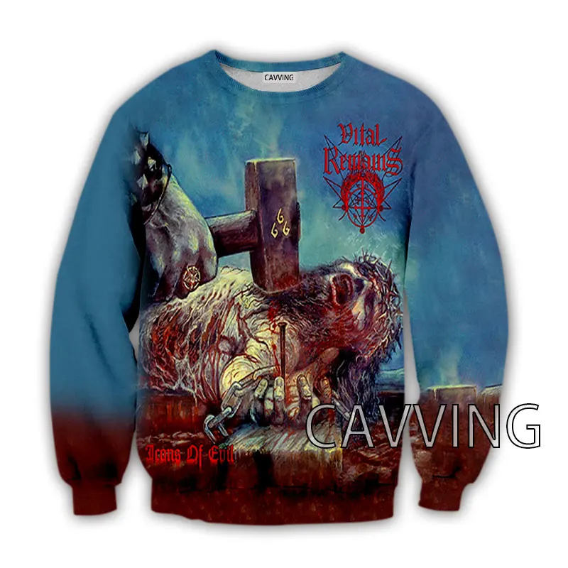 CAVVING 3D Printed  Vital Remains Band  Crewneck Sweatshirts Harajuku Styles Tops Long Sleeve Sweatshirts for Men/women