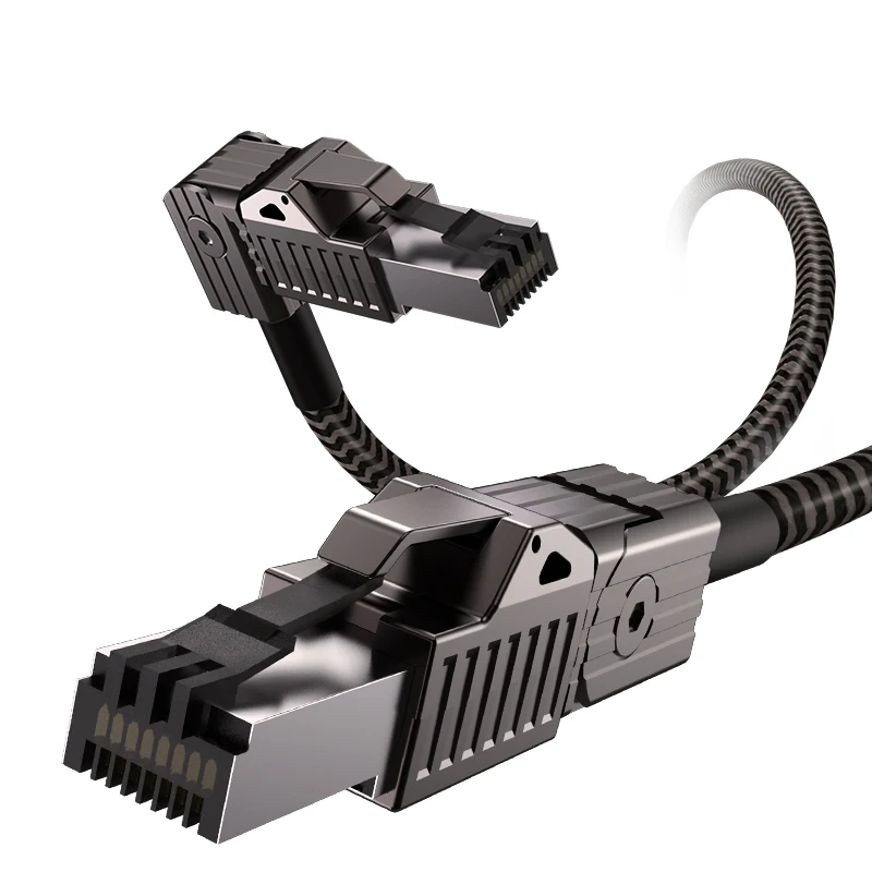 Hagibis – câble Ethernet Cat8 Super rapide, cordon de raccordement réseau RJ45 S/FTP Cat8 lan avec connecteur en alliage pour routeur PC, 40Gbps