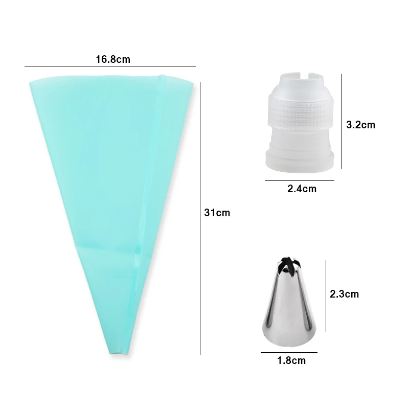 FAIS DU Silicone Pastry Bag Kitchen DIY Icing Piping Cream Reusable Pastry Bags Stainless Nozzle Sets Cake Decorating Tools