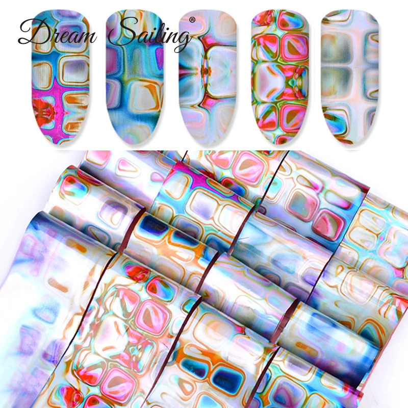 

Nail Art Stickers Transfer Foil Holographic Marble Holo Nail Decals Decoration Accessories Manicure Tools Kit