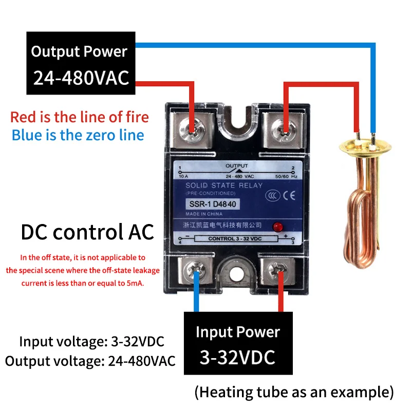 10A 25A 40A DA Single Phase DC Control AC Heat Sink 220V Relay To 3-32VDC SSR-10DA 25DA 40DA Plastic Cover Solid State Relay