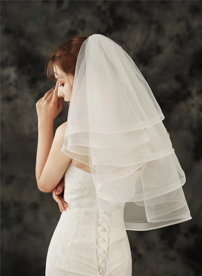 New Arrival Bridal veils Cheap Wedding Bride Mariage bridal headwear Wedding accessories Matrimonio Bruids hoofddeksels