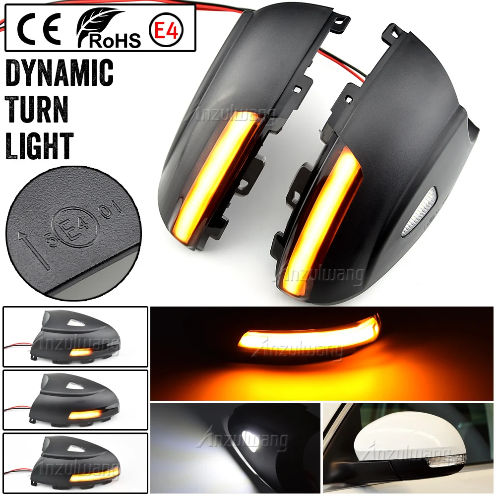 Dynamic Turn Signal+ puddle lights for VW Tiguan MK1 I 2008-2016 light LED Blinker side mirror lamp arrow Sharan 2012 2018 Yeti