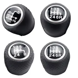 5 6 Speed Car Shift Knob For Fiat Grande PUNTO EVO PUNTO 2012 Shfiter Lever Handball Covered Leather Car Styling Accessories