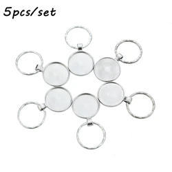 5Pcs/10Pcs Handmade Keychain Accessories Diy Key Ring Whiteboard Base Metal Ring Jewelry Accessories Creative Gifts