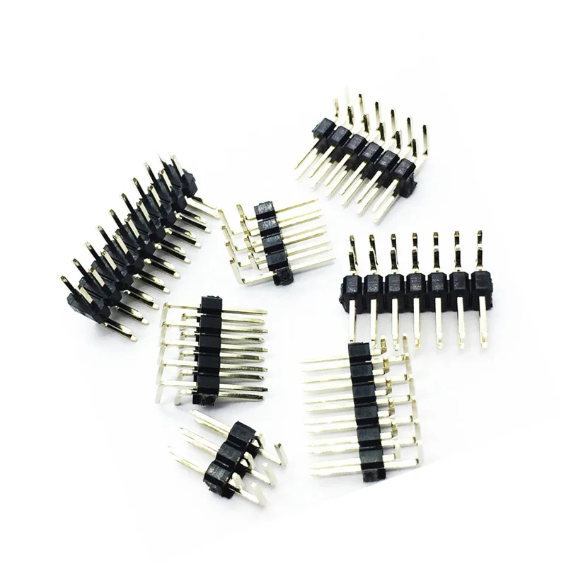 10 pieces of 2.0mm pitch double-row needles, double-row curved needles, 90 degree curved legs, 2*3/4/5/6/7/8/10/20/40P