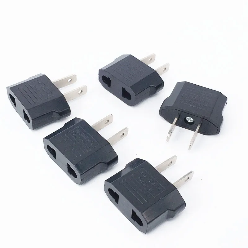 1/2/5Pcs EURO EU To US Travel Power Plug Adapter Converter Travel Conversion European To American Outlet Plug Adapter