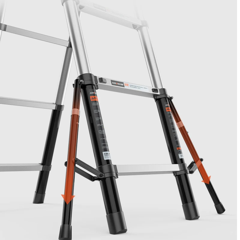 متعددة الوظائف سلم متداخل الأجزاء المنزلية للطي داخلي متعرجة سبائك الألومنيوم سميكة رفع عقد الدرج الصغيرة