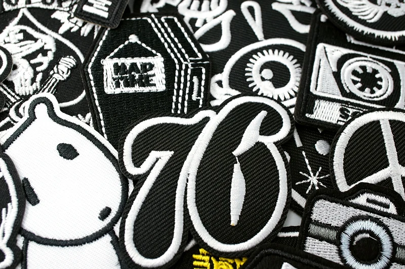 CAT Peace Embroidered Applique Patches Fabric Garment Apparel Clothing Accessories Embroidery Badges Star