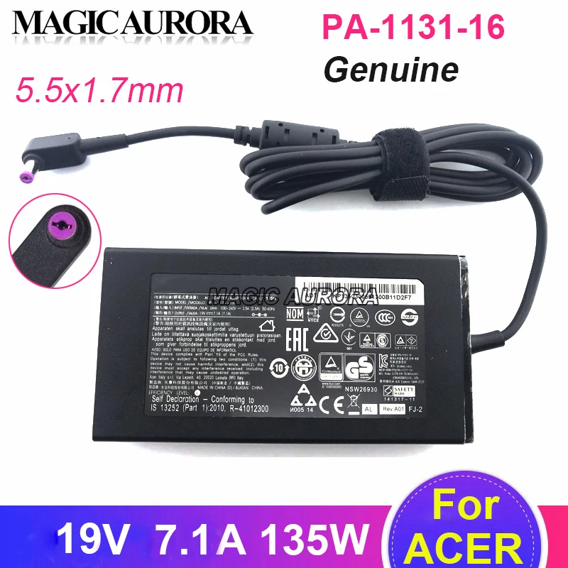 

Original 135W PA-1131-16 19V 7.1A AC Adapter Laptop Charger For ACER ASPIRE 7 V15 V17 NITRO VN7 Series Notebook ADP-135KB T