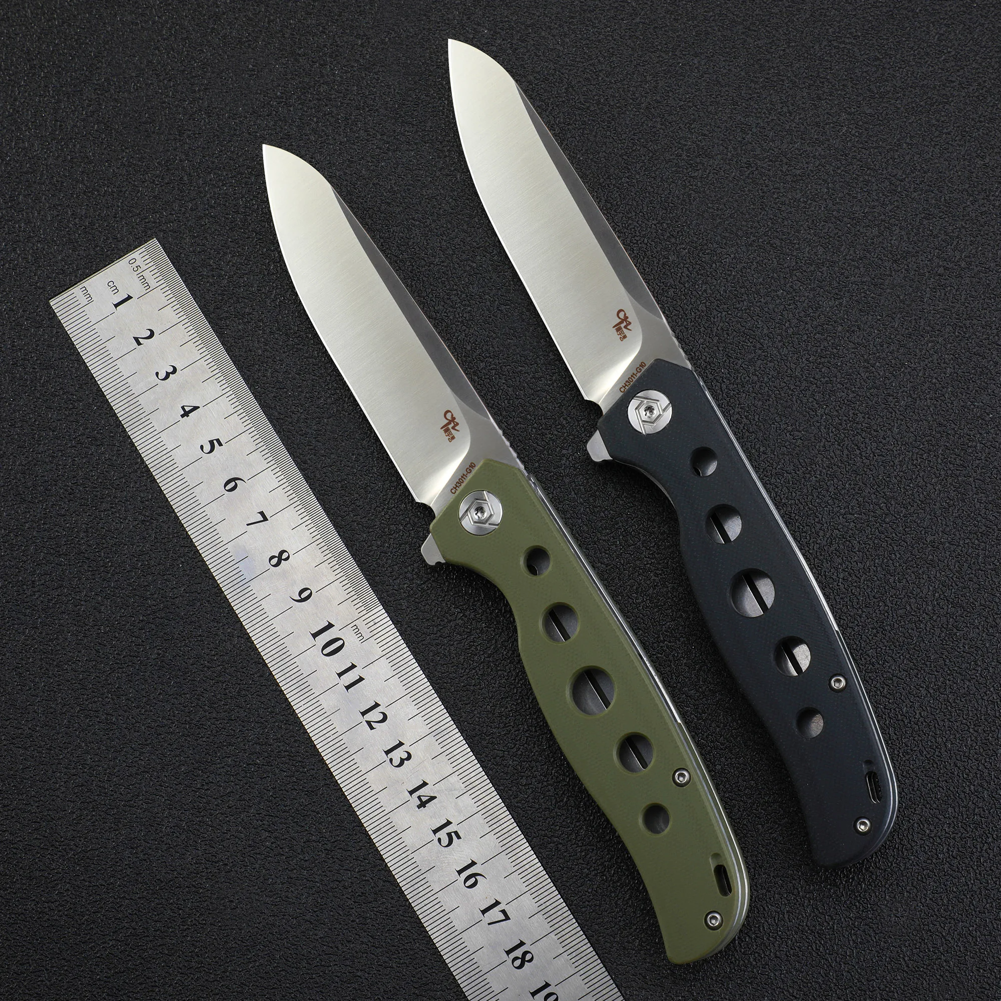 

CH3011 Folding Pocket Knife D2 Steel Blade Military tactical Knife G10 Handle Outdoor Camping Hunting Tactical Survival EDC Tool