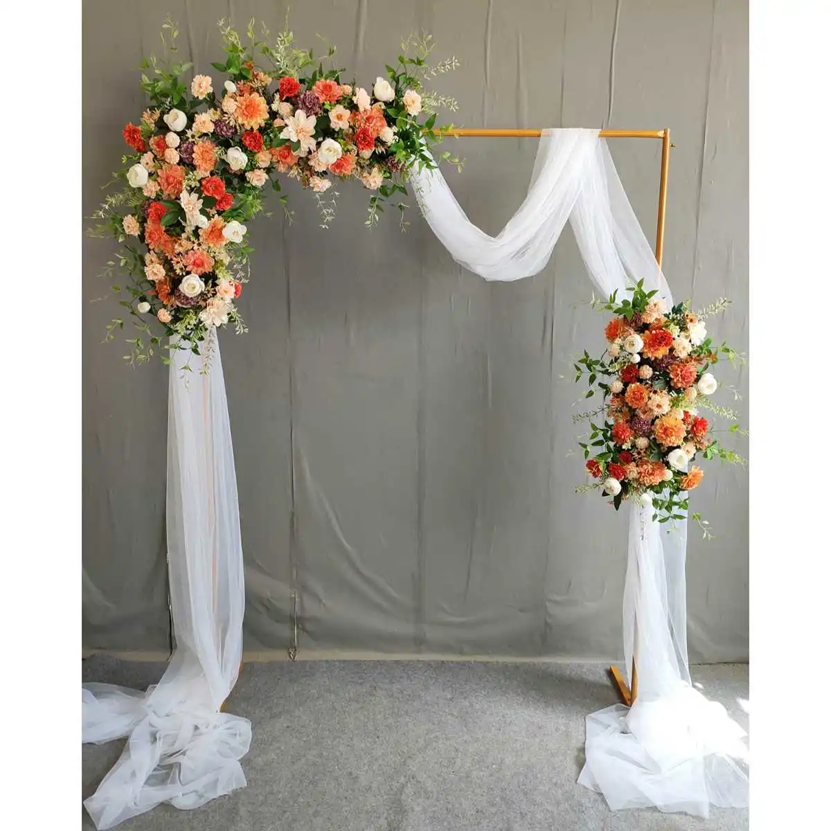 2M X 2M Wedding Stage Background Frame Wrought Iron Decorative Flower Stand Custom Wedding Square Arch Shelf Wedding Decor