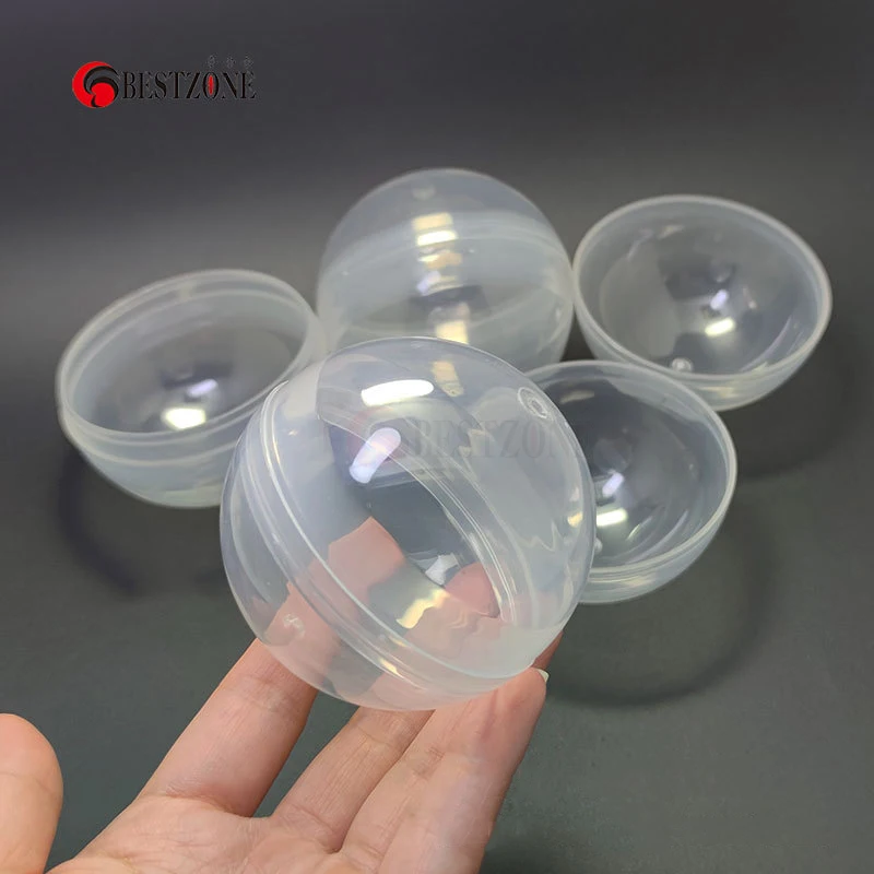 20Pcs/Lot 75MM Diameter Transparent Plastic PP Capsules Toy Balls Round Empty Shell Container For Vending Machine Nice