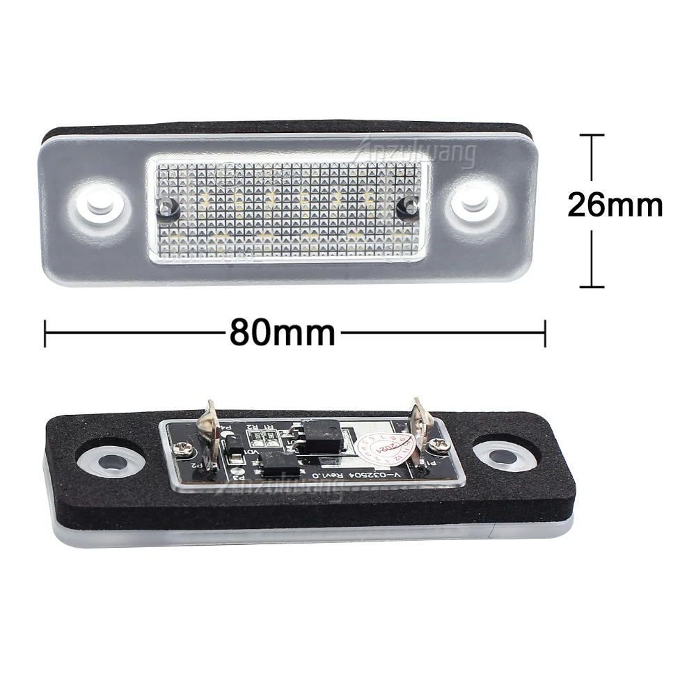 2Pcs For Volvo C30 2008-2013 Clear Lens High Brightness LED License Plate Light Number Plate Lamp