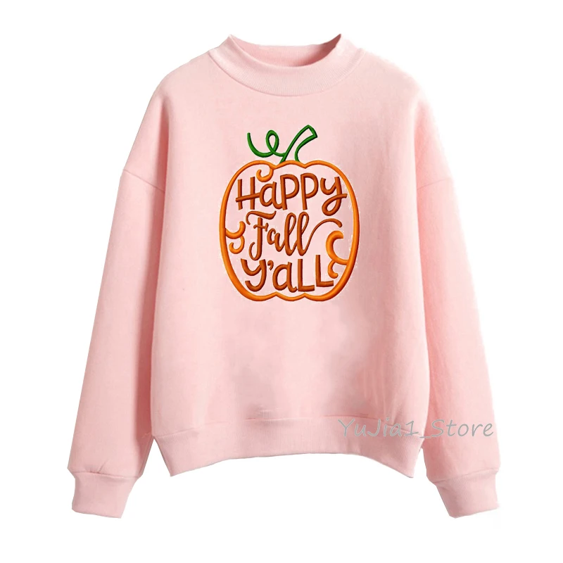 

Happy fall Y's all funny hoodies women's sweatshirt kawaii hoodie sweat femme halloween pumpkin thanksgiving pullover tracksuit