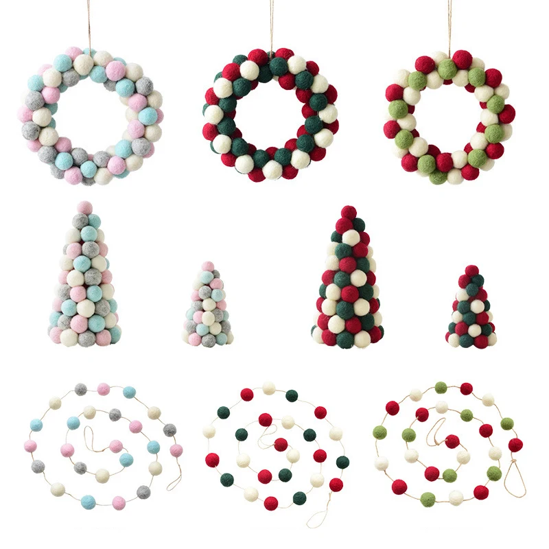 100PCS 20mm 100% Wool Felt Balls DIY Balls Hanging Accessories Candy Color Pom Pom Ball For Kids Party Crafts Children\'s Toys