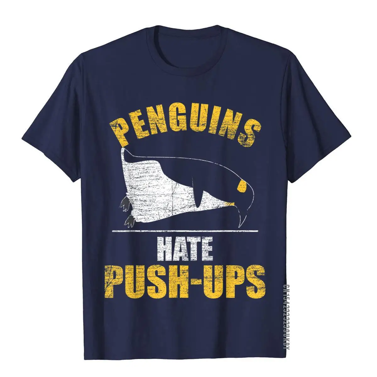 Penguin T-Shirt Penguins Hate Push-Ups - Training Workout Printed OnEngland Style Tops Tees Fashion Cotton Adult Top T-Shirts