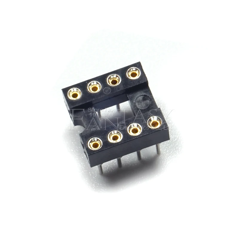 20pcs DIP-8 Round Hole 8 Pins 2.54MM DIP DIP8 IC Sockets Adaptor Solder Type 8 PIN IC Connector