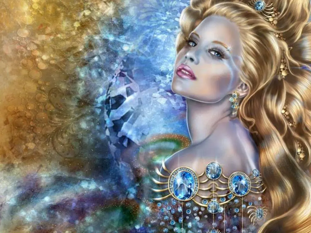 JMINE Div 5D Lady Goddess Blonde beauty Full Diamond Painting cross stitch kits art Portrait 3D paint by diamonds