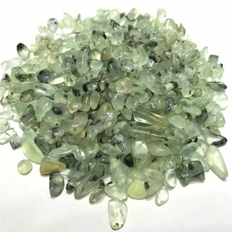 Natural Prehnite Green Grape Crystal Tumbled Gravel Healing Stones 7mm-9mm