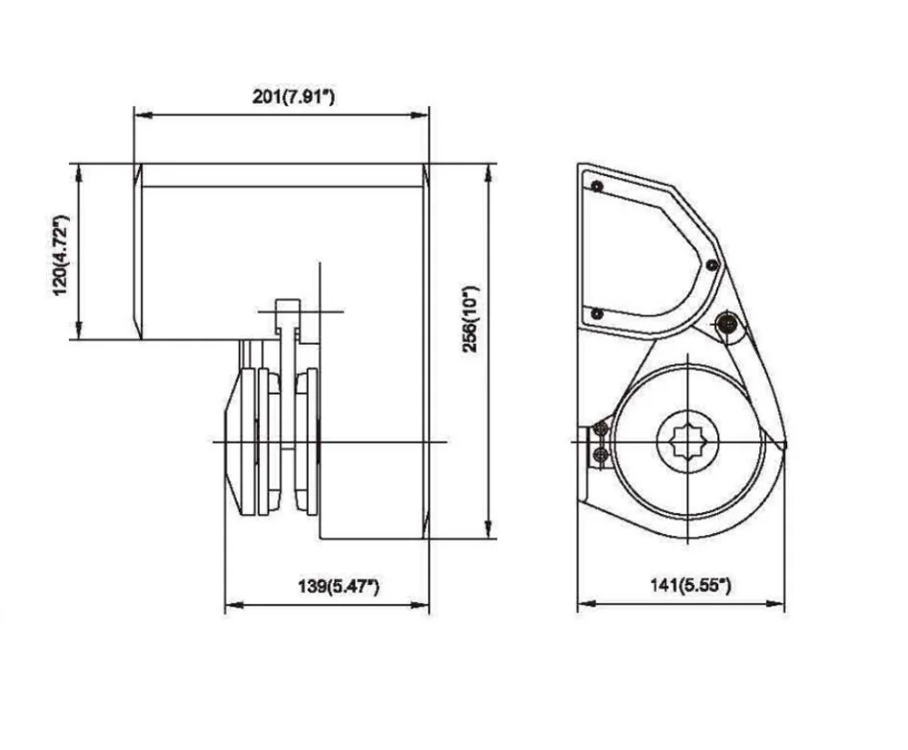 12V 600W Horizontal Anchor Winch Windlass 316 Stainless Steel For Boat From 20ft to 35ft S612