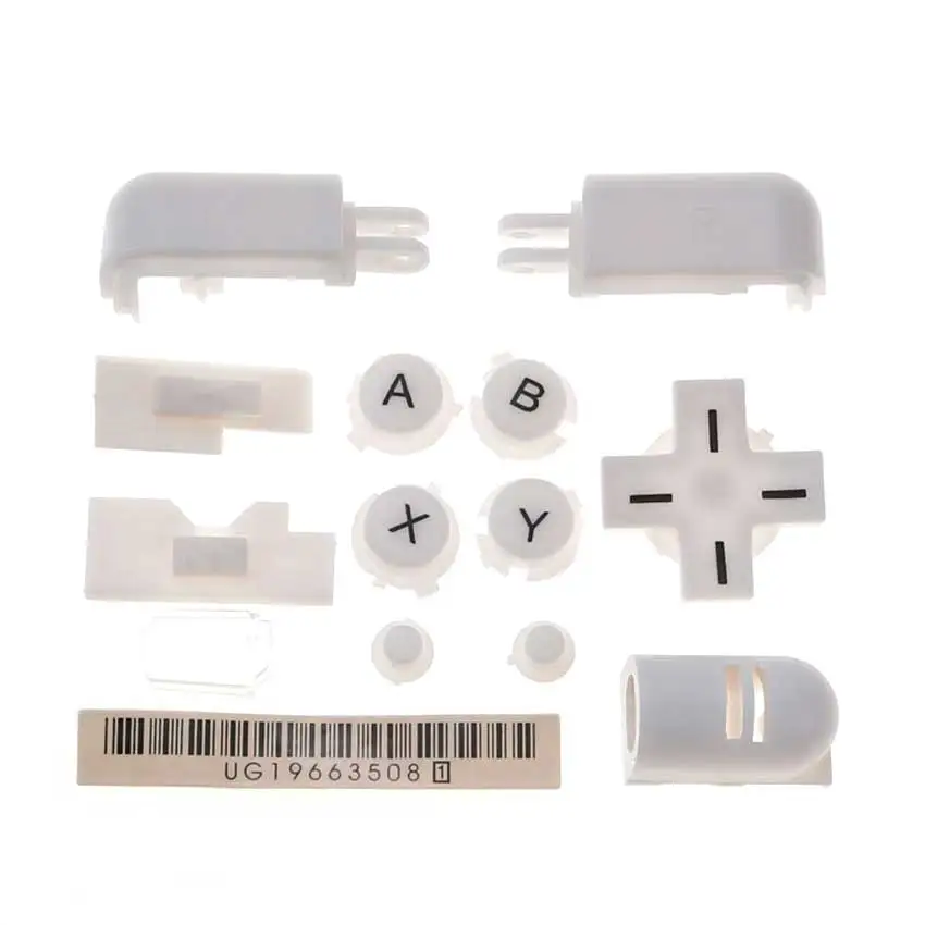 YuXi Set Tombol Penuh Tombol Silang Bantalan ABXY L R D Pengganti untuk Nintendo DS Lite untuk Kit Tombol Konsol NDSL