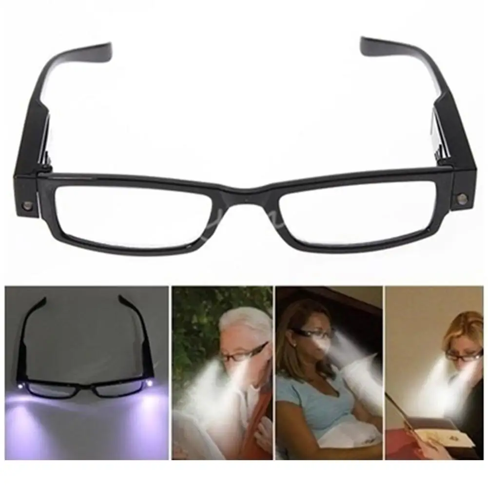 Unique Men women Rimmed Reading Eyeglasses Glasses Money Checker Spectacles Magnifier with LED Light