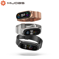 Mi Band 8 Strap for Xiaomi Mi Band 7 6 5 4 3 Bracelet on Mi Band 9 Metal Wristbands Miband 5 Pulseira Correa NFC Global Version