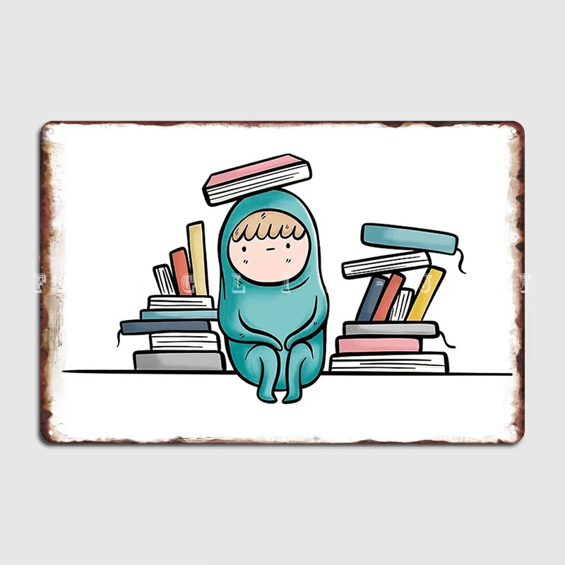 Книга для чтения Интроверт проблемы металлическая вывеска гостиная Классическая фотография Оловянная вывеска плакаты