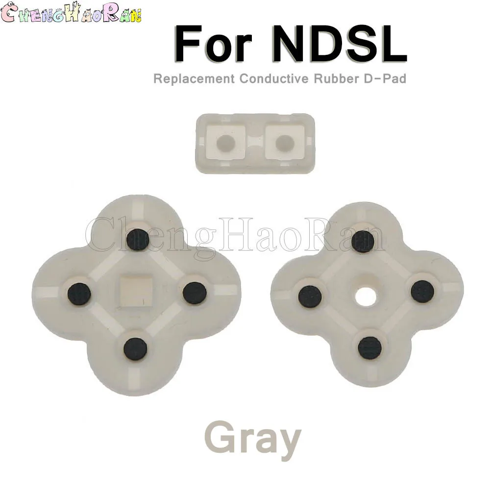 Silicone de Borracha Condutora D-Pad, D-Pad, L R, Esquerda e Direita Teclado para NDSL, DSL, DS Lite, Botão Controlador, Peças de Reparo, 9 Cores, 1 Conjunto