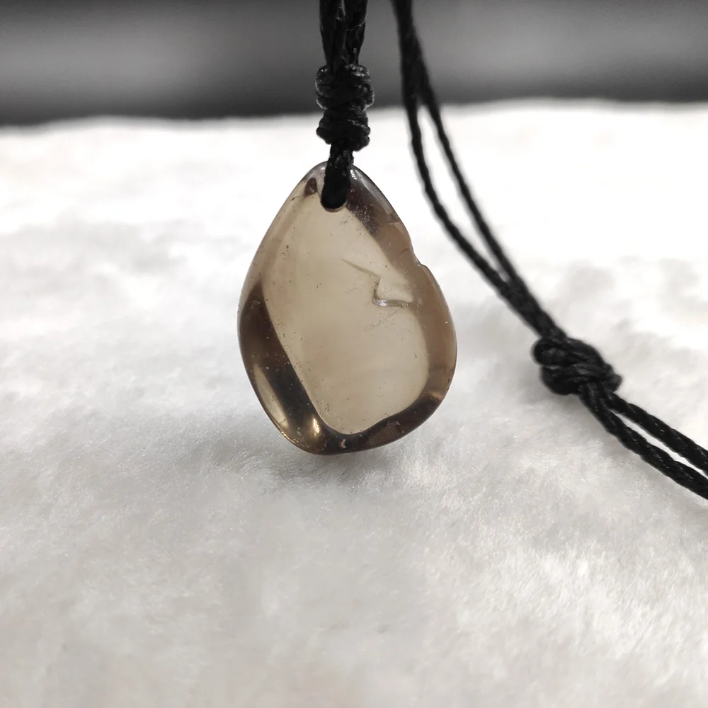 Natural Smoky Quartz Ornament Decoration Crystal Ornament Gem Stone Quartz Irregular Pendulum Reiki Chakra Suspension Crystal