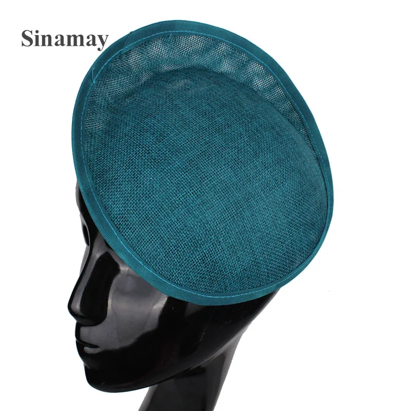 Imitation Sinamay 20 CM Fascinator Base For Women Wedding Hat DIY Hair Accessories Bride Handmade Ladies Chapeau Cap Retail