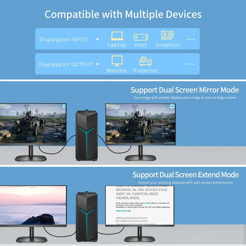 8k displayport1.4 cabo real 8k @ 60hz 4k @ 144hz displayport conversor 0.5m-10 metro