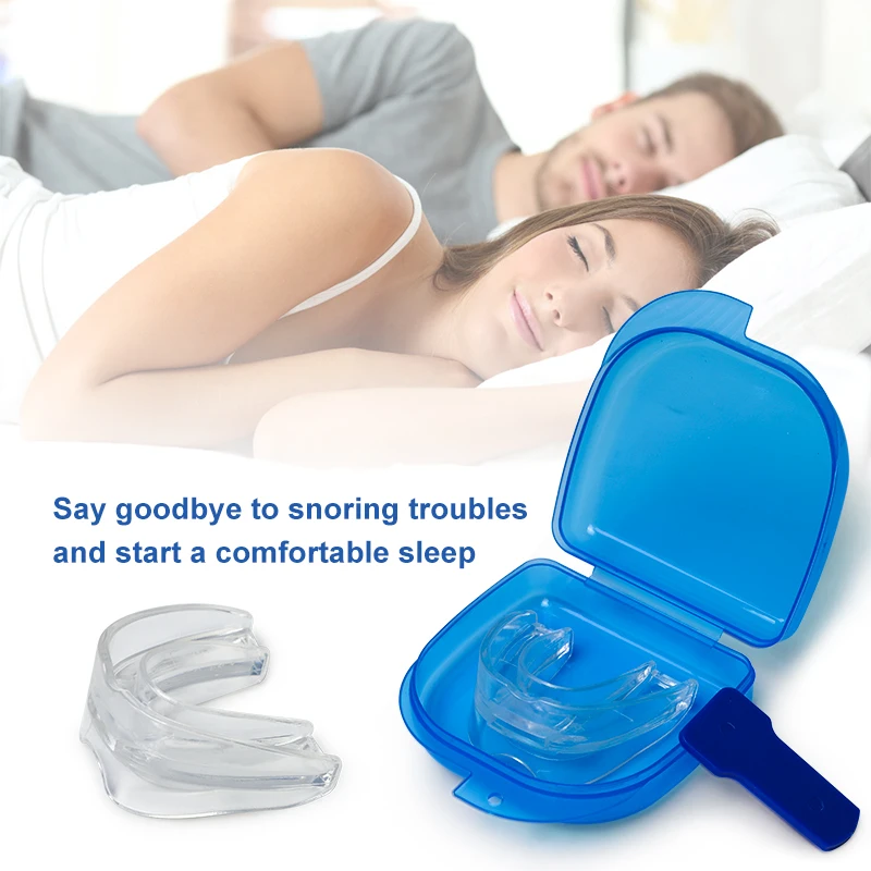 1set Anti Snoring Bruxism Mouth Guard EVA Teeth Protector Night Guard Mouth Trays For Bruxism Grinding Anti-snoring Teeth C1854