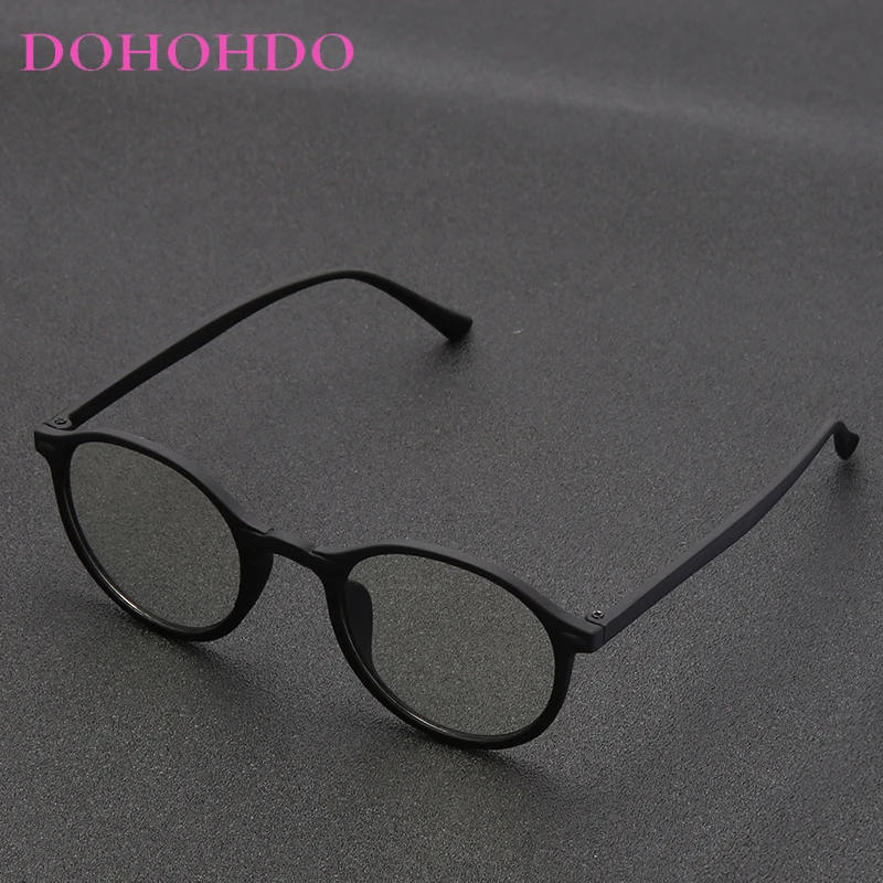 2021 Round Anti Blue Light Glasses Frame Women Men Vintage Clear Lens Spectacles Frames Fashion Matte Black Retro Optial Eyewear