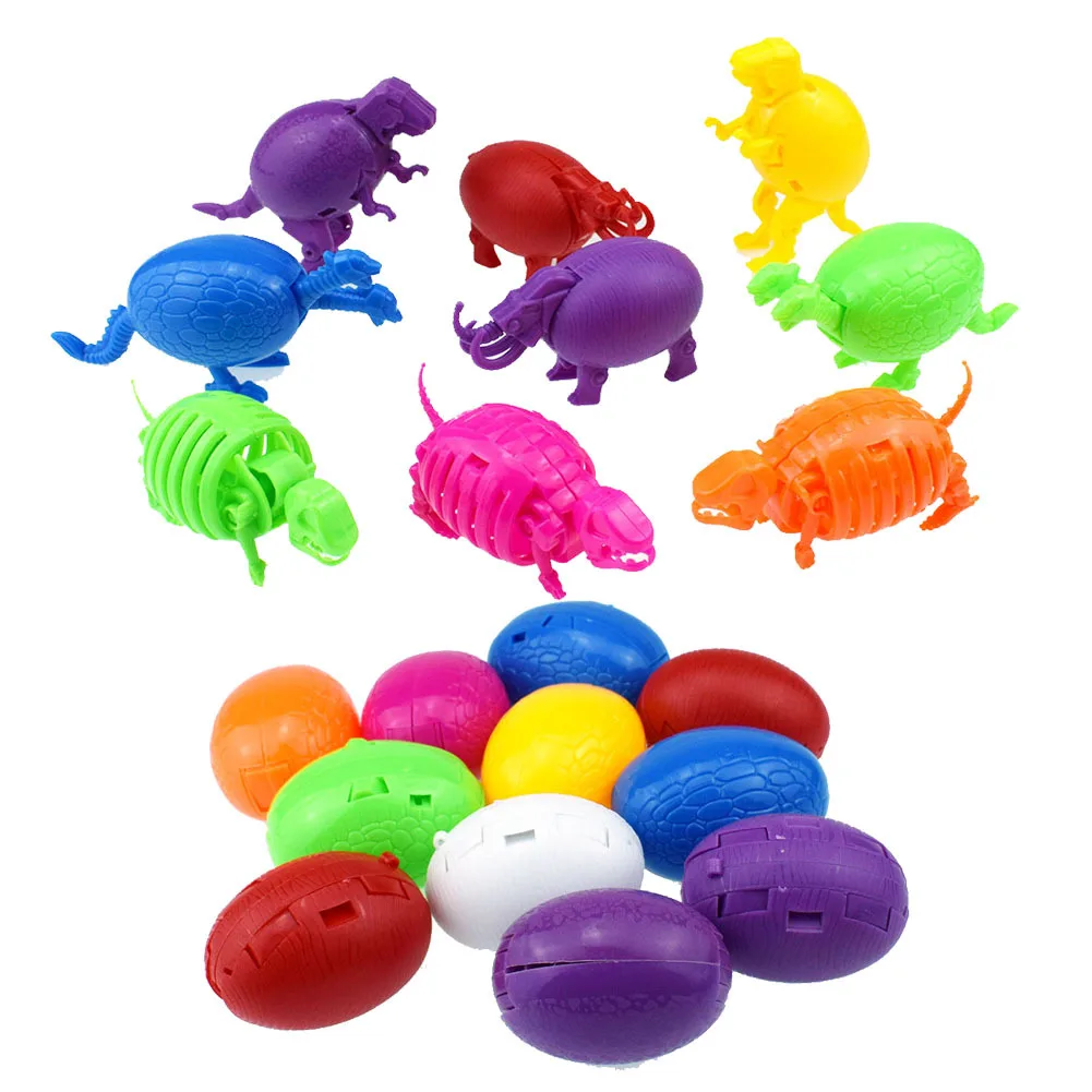 New Color Deformed Dinosaur Egg Elephant Double-headed Dragon Tyrannosaurus Animal Deformed Egg Toy Boy Action Deformation Model