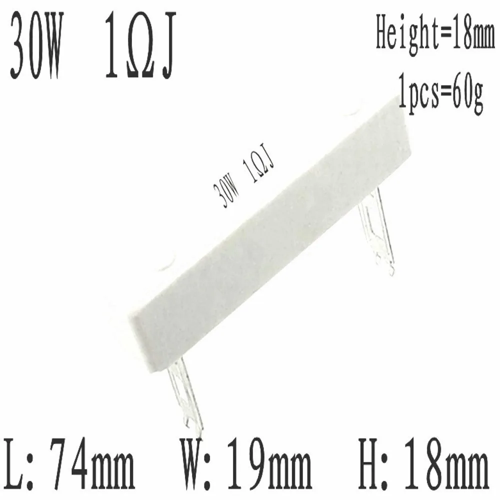 10PCS 30W Keramik Zement Widerstand 0,1 R 0,5 R 1R 1,5 R 2R 2,5 R 3R 3,3 R 4R 5R 6R 8R 10R 15R 20R 30R 50R 100R 150R 200R 300R 500R 1K – Detail 7