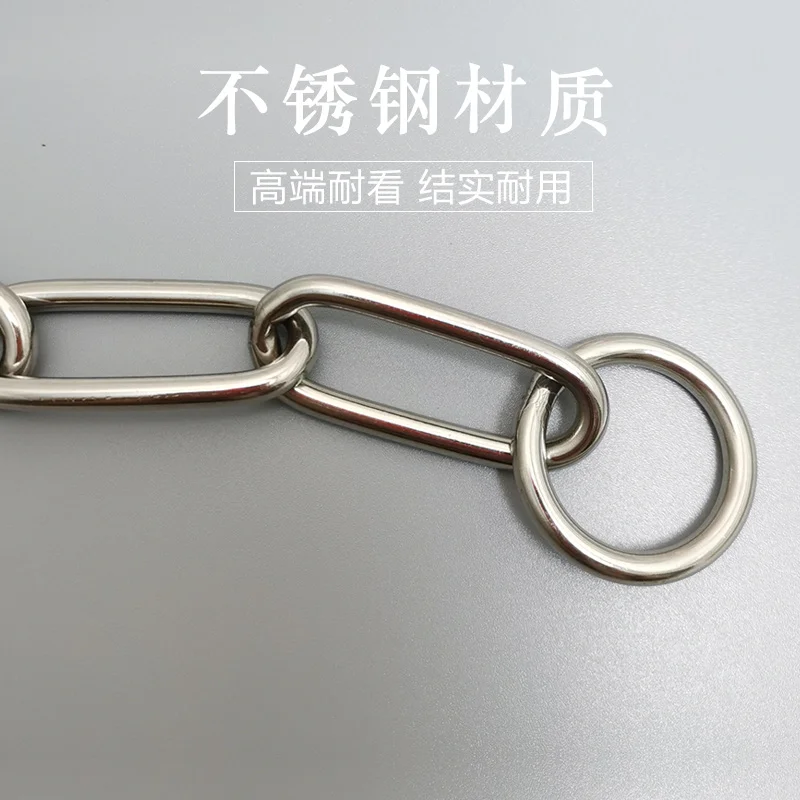 HQ SD01 Classic Show Quality Strong Solid Stainless Dog Chain Leash Dog Collar Stainless P Chain Special For Middle Giant Dogs