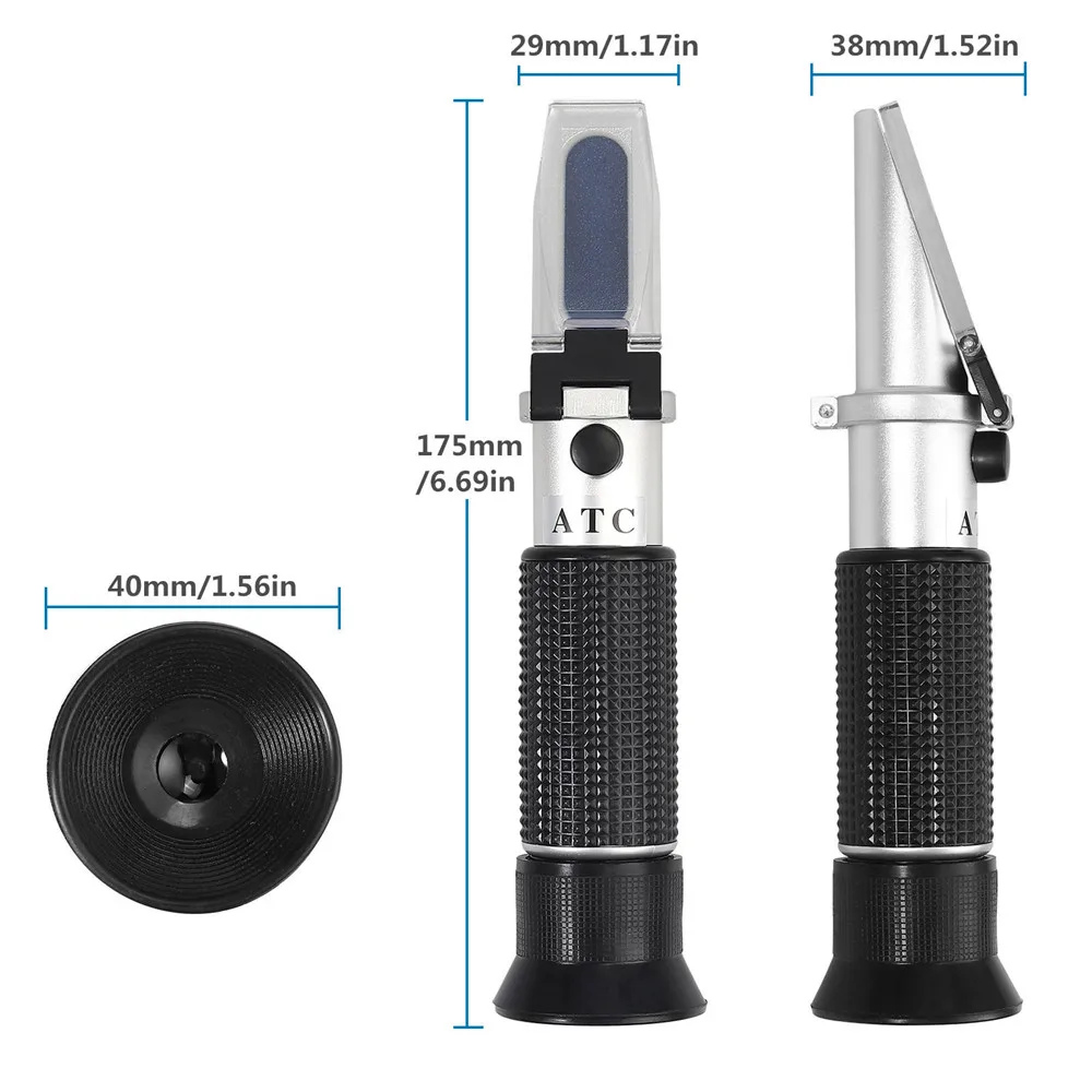 0-20% Brix Refractometer Handheld Sugar Refractometer Sugar Concentration With ATC Sweetness Optics Tester for Milk Fruit