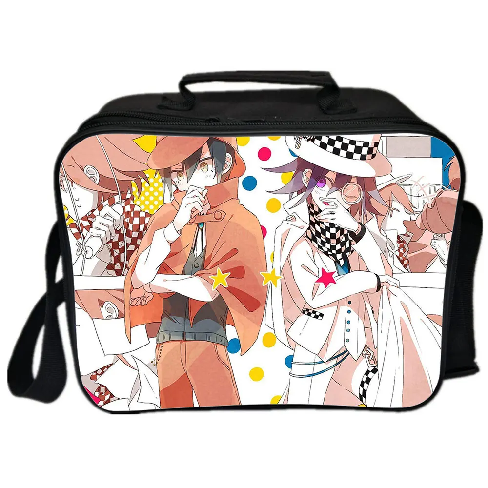 Game Danganronpa Ransel Tas Bahu Camping Tas Tangan Piknik Anime Tas Makan Siang Kanvas Terisolasi Portabel untuk Wanita