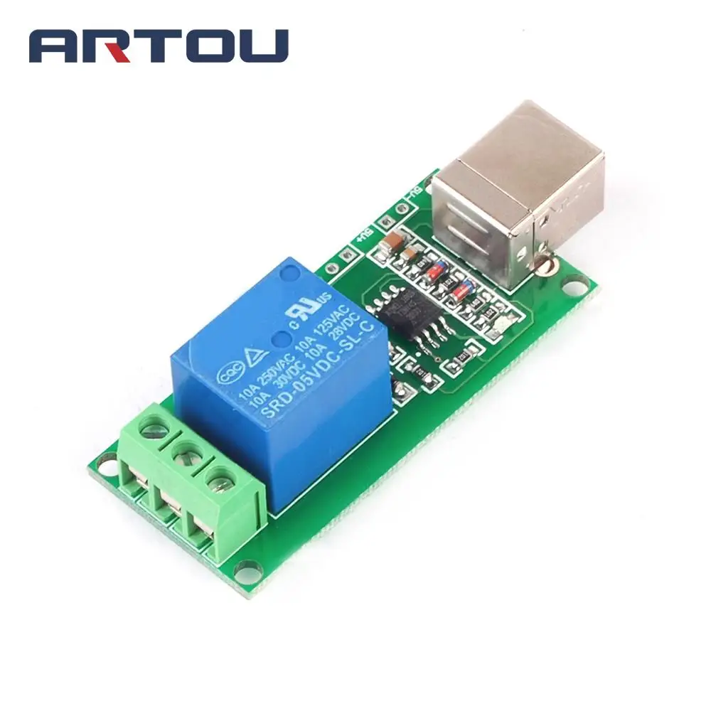 DC 5V USB Relay 1 Channel Programmable Computer Control for Smart Home Controller Relay Module Board