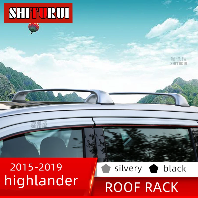 SHITURUI 2Pcs Roof bars For TOYOTA  KLUGER  highlander UX50 2015-2020 3th Aluminum Alloy Side Bars Cross Rails Roof Rack Luggage