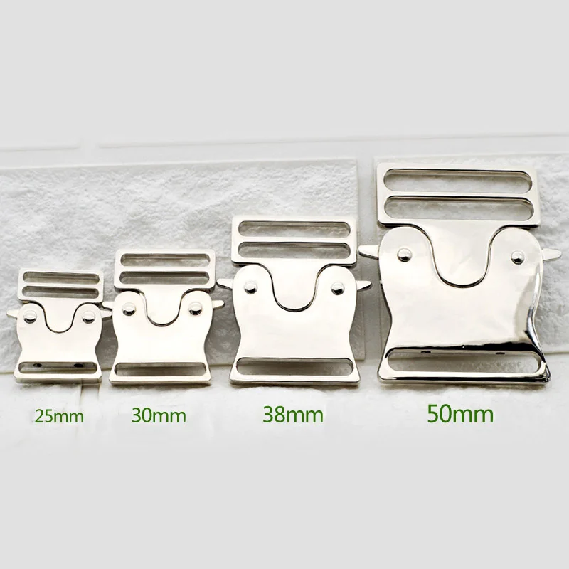 2 pcs Quick-Release Buckle Metal Automatic Buckles Belt Adjustable Elastic Waist Belt buckles Accessories