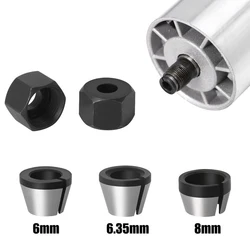 1Pcs 6mm 6.35mm 8mm Milling Cutter Collet Adapter Engraving Trimming Machine Chucks Trimmer Router Bit Accessories Tool