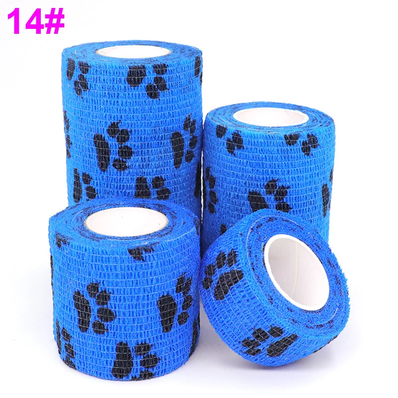 Printed Sports Athletic Wrap Tape Therapy Elastic Bandage Camping Protector for Tattooing Finger Joint Knee Palm Wrist Pet