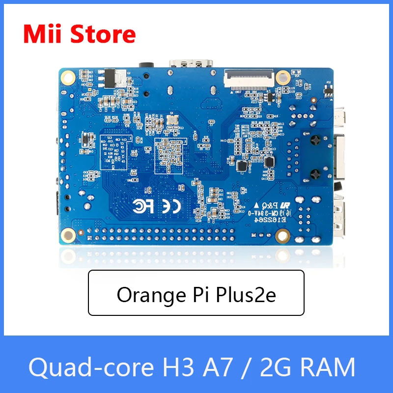 Плата макетная Orange Pi Plus2e 2 Гб H3 четырехъядерная с открытым исходным кодом Одиночная мини-плата, Поддержка Android,Ubuntu,Debian