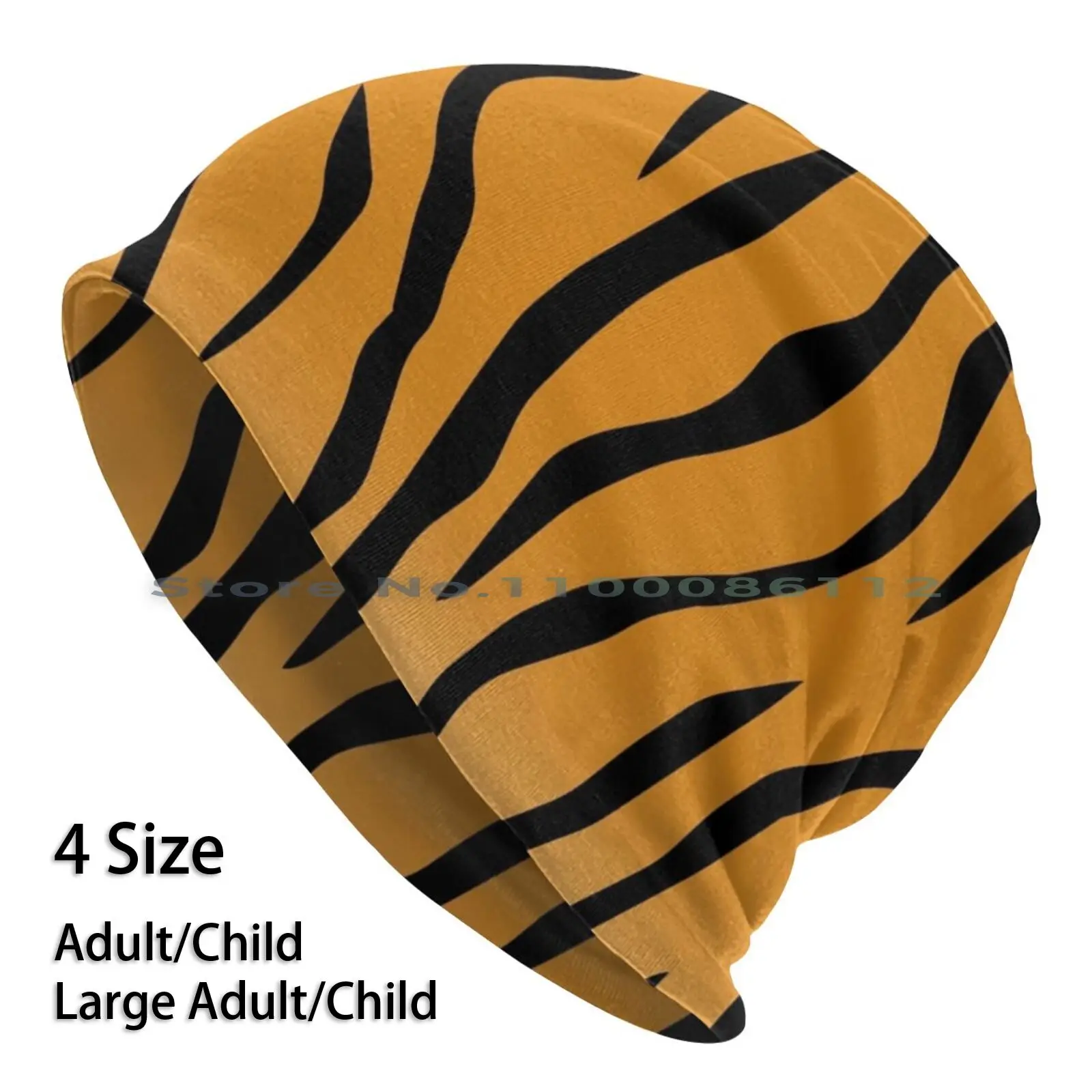 Tiger Skin Beanies Knit Hat Skin Animal Leopard Cat Pattern Africa Lion Wallet Long Sleeve Brimless Knitted Hat Skullcap Gift