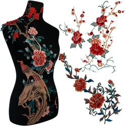 Embroidery Vintage Flower Bird Applique for Elegant Dress T Shirt Decoration Patches