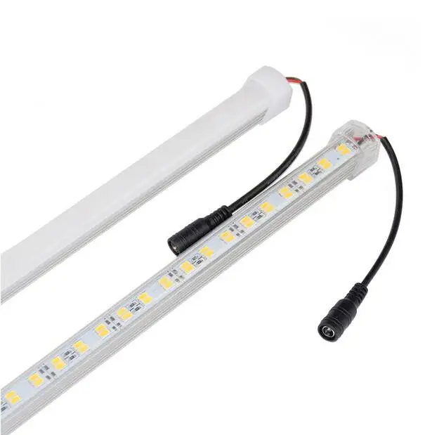 

50CM DC12V double LED Bar light 5630 With PC cover 72leds Rigid light hard strip with DC plug for portable battery