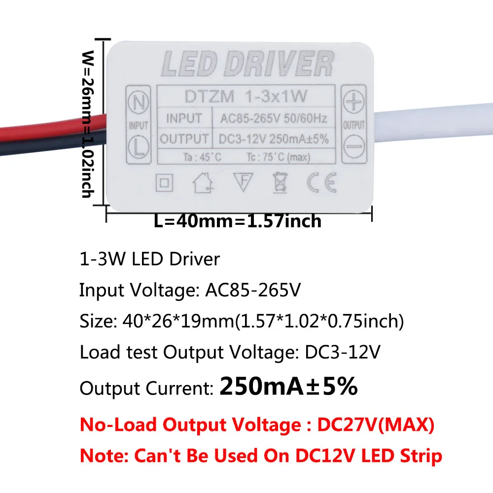 Imagem -02 - Alimentação de Led Transformadores de Iluminação para Luzes Led ma 4w 7w 10w 12w 15w 17w 24w 28w 35w Unidade de